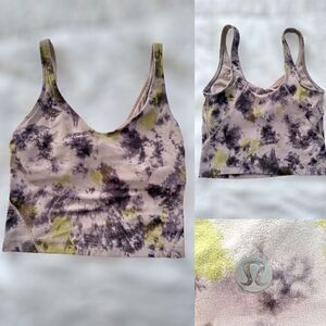 LULULEMON | Athletic Align Shelf Bra Radial Tie Dye  Print Pattern Size 2